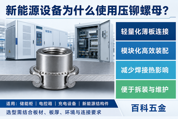 新能源设备为什么使用压铆螺母-百科五金解析